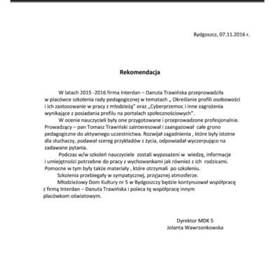 Młodzieżowy Dom Kultury nr 5 w Bydgoszczy