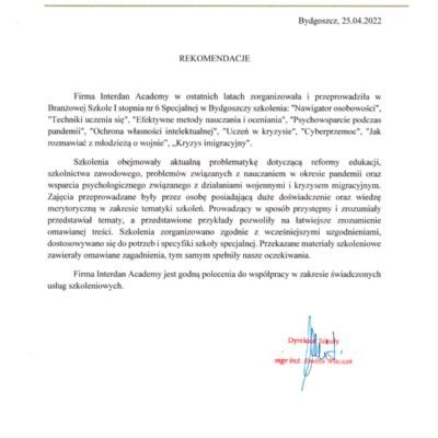 Szkoła Branżowa nr 6 w Bydgoszczy