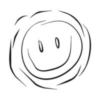 narysowana uśmiechnięta buźka